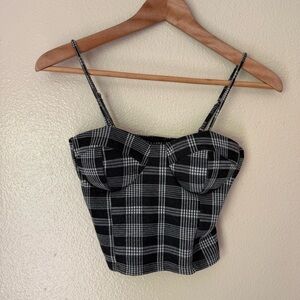 Liz & Sara Plaid Corset Top